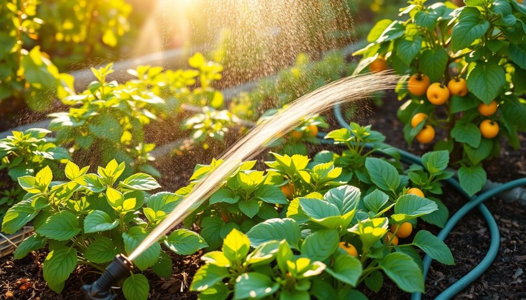 vegetable garden watering